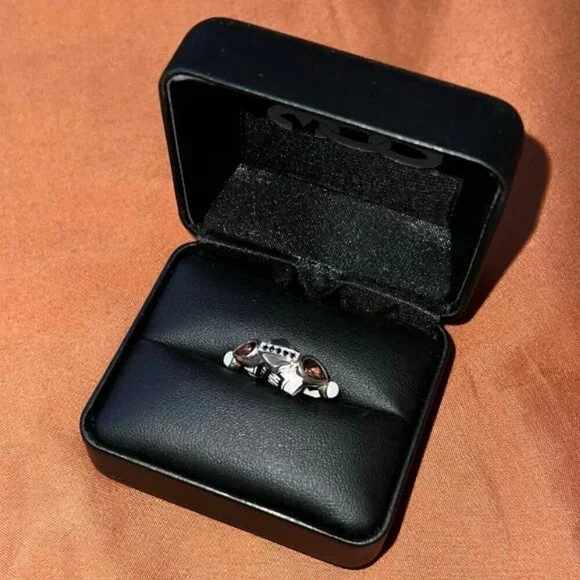 Harley Davidson Womens Sterling Silver Garland Stone Bar & Shield Ring 7 NWT‌ - Picture 2 of 5